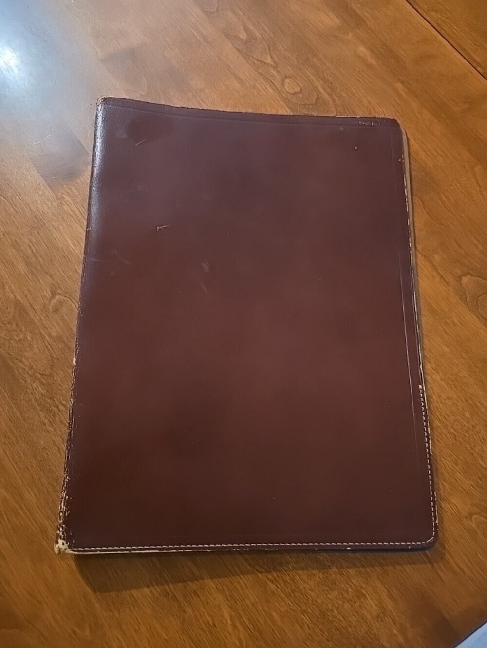 Vtg Brown Leather Portfolio with gold stamp "Littelfuse" - Picture 7 of 7